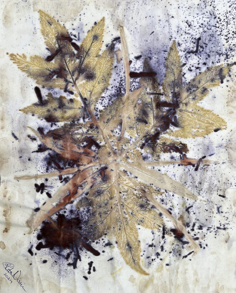 Abstract artwork of leafs.